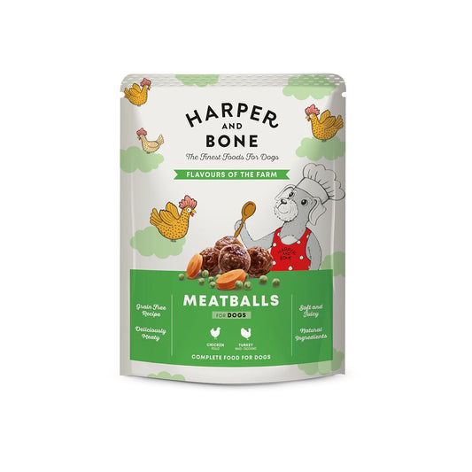 Harper & Bone Albóndigas para Perros – Flavors of the Farm – Pollo & Pavo – 300g