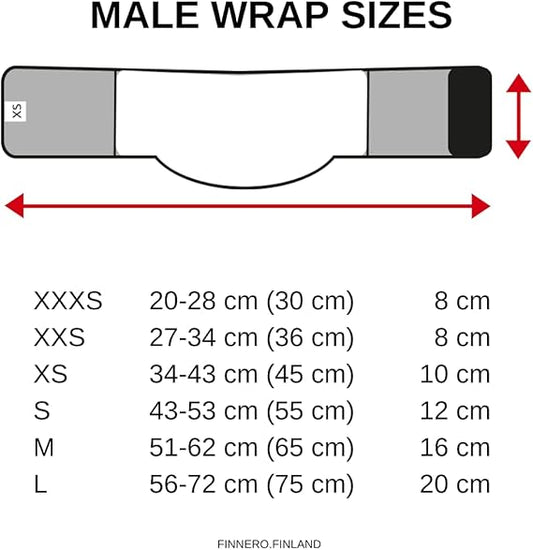 FINNERO Just In Case Male Dog Wrap Black XS
