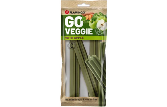 Flamingo GO VEGGIE Dog Snacks - Apple Sticks - 78g