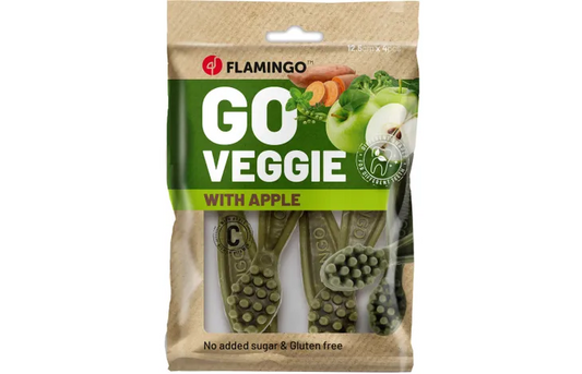 Flamingo GO VEGGIE Dog Snacks - Apple - 120g
