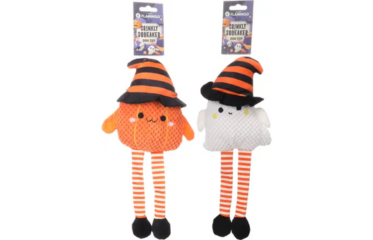 FLAMINGO Crinkly Squeaker Halloween Dog Toy