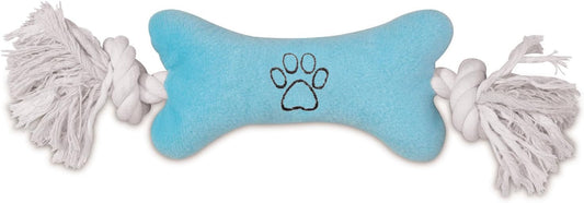 FLAMINGO Squeaky Bone and Rope Puppy Toy