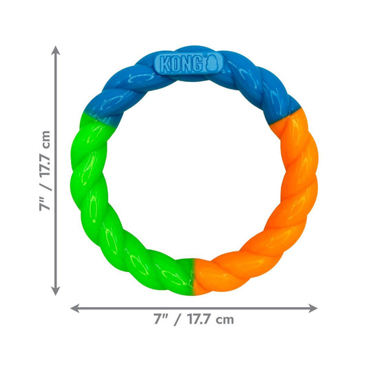KONG Twistz High-Viz Rubber Toy for Dogs (17cm)