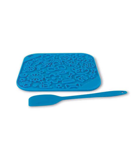 ONLYFRESH Silicone Licking Mat with Non-slip Base and Scraper for Pets