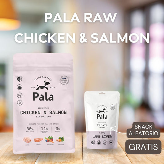 PALA RAW DOG FOOD, Chicken & Salmon, 100% Natural Air-Dried Complete Food for Dogs