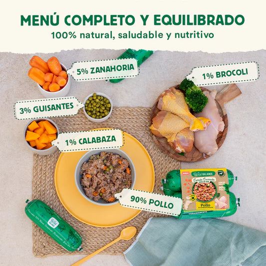 Alimento para perros Wild Balance con pollo y verduras cocidas 4 x 325 g