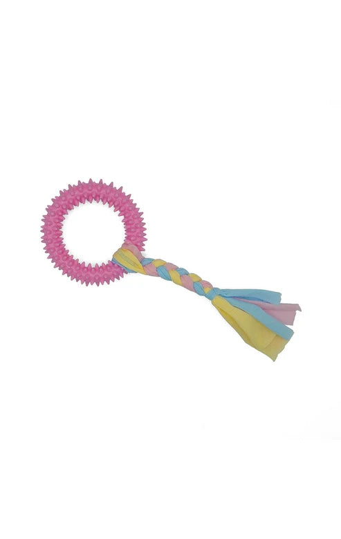 ONLYFRESH Dental Ring Toy with Rope for Dogs