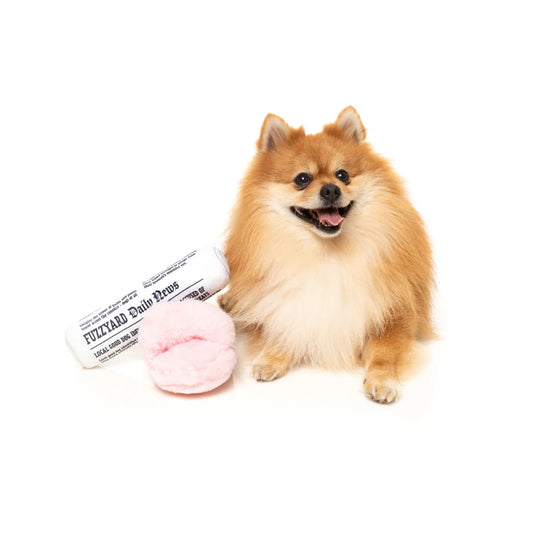 FuzzYard Slippers & Paper Plush Dog Toy (12 cm)