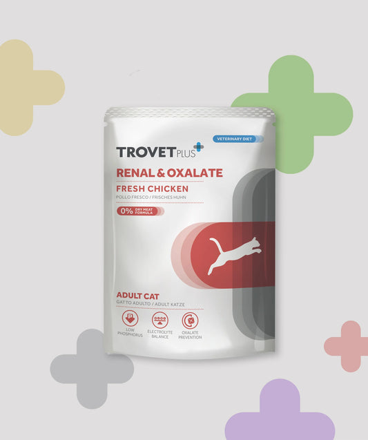 Trovet plus Gato Adulto Renal & Oxalato Pollo Fresco 85g