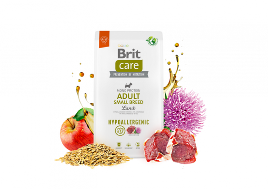 Cordero hipoalergénico para adultos de raza pequeña Brit Care