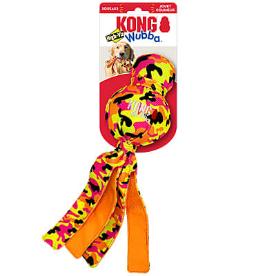 KONG High-Viz Wubba Squeaky Dog Toy (40cm)