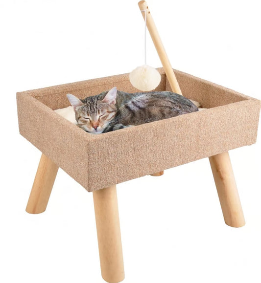 FLAMINGO Scandi Cat Bed with Ball and Scratcher