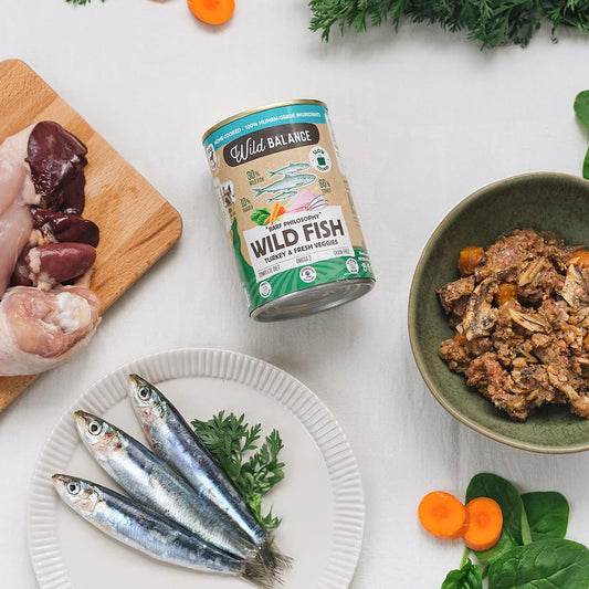 Wild Balance Pescado salvaje, pavo y verduras frescas 400 g - Filosofía Barf