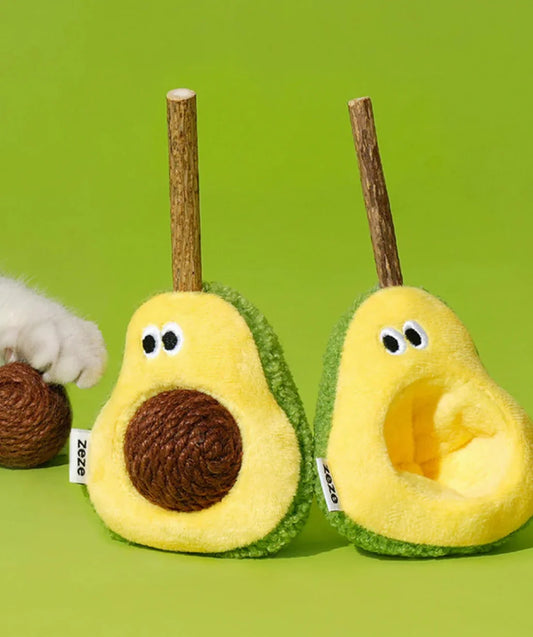 ZEZE Avocado Cat Toy with Jute Ball (19cm)