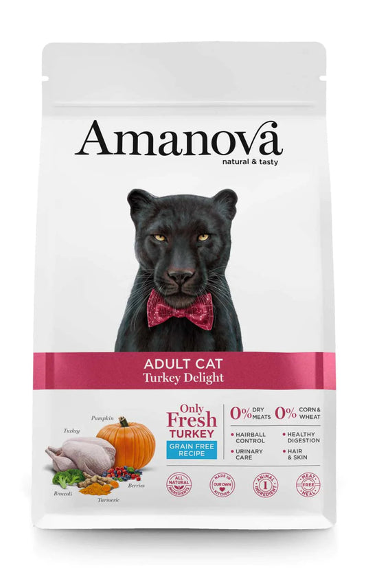 Amanova Adult Cat Turkey Delight, Grainfree - Okidogi.store