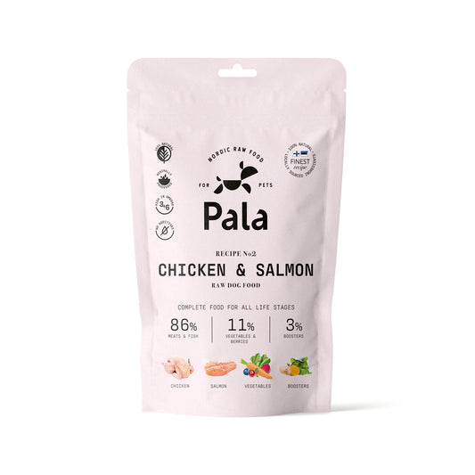 PALA RAW DOG FOOD, Chicken & Salmon, 100% Natural Air-Dried Complete Food for Dogs