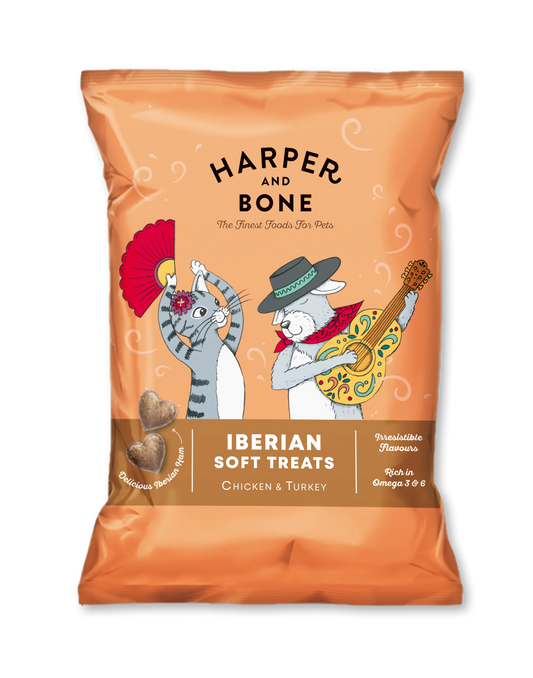 Harper and Bone Iberian soft Treats Chicken and Turkey Snacks, 90g