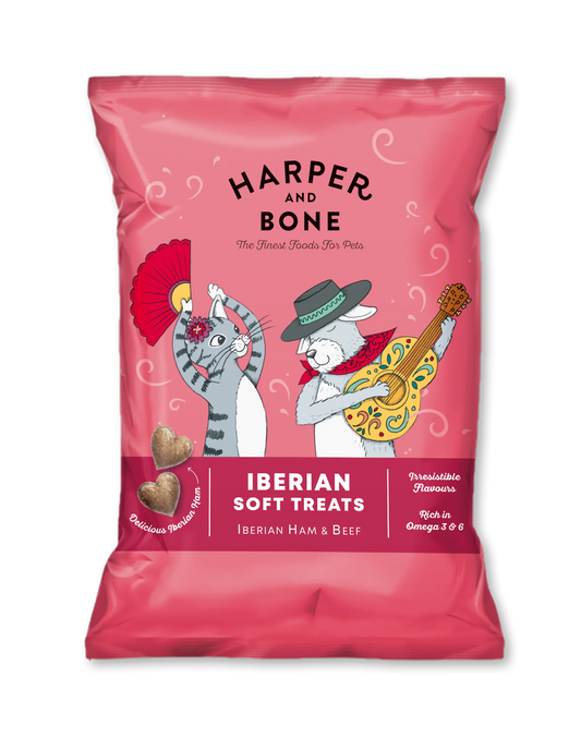 Harper & Bone Iberian soft Treats, Iberian Ham & Beef Snacks, 90g