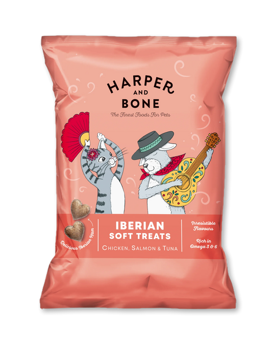 Harper and Bone Iberian soft Treats Chicken, Salmon and Tuna Snacks, 90g