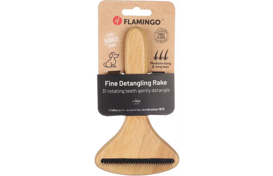 Flamingo Fine Detangling Rake