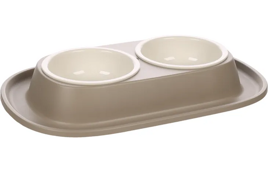 FLAMINGO Ilko Topo Duo Dinner Food and Drink Removable Bowls for Cats and Dogs