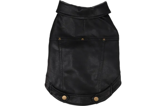 FLAMINGO Sancho Black Leather Coat (20 cm)