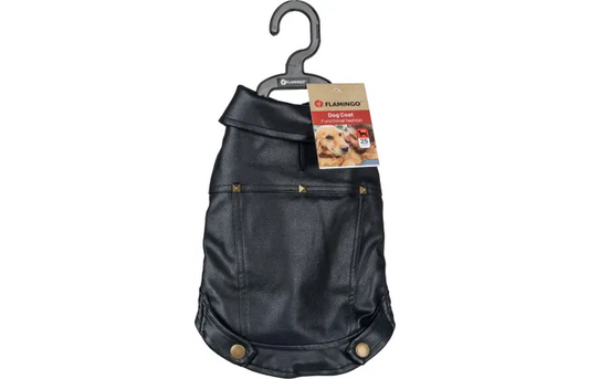 FLAMINGO Sancho Black Leather Coat (20 cm)