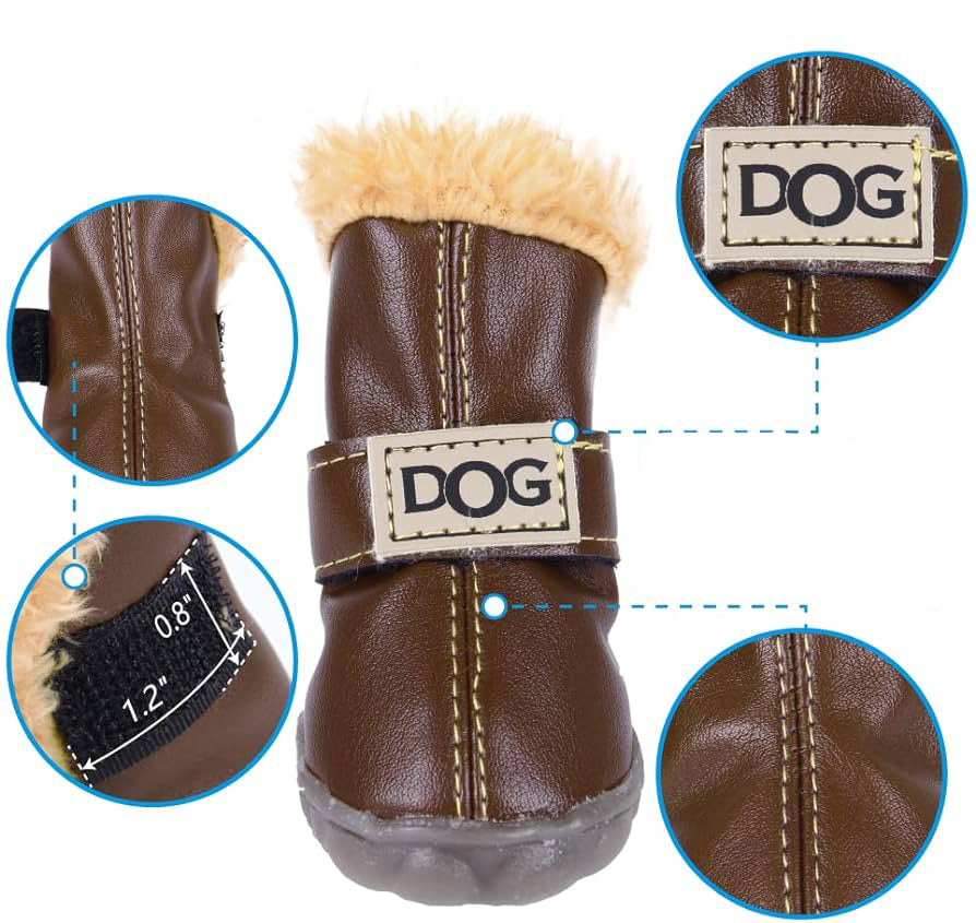 DOG Shoes Chocolate Boots
