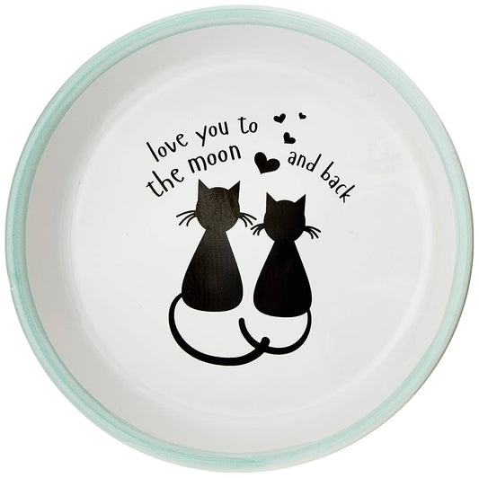 KARLIE Ceramic Dish Plate for Cats - 16 cm