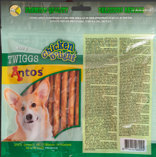 Antos Chicken D'light Twiggs 400 gr