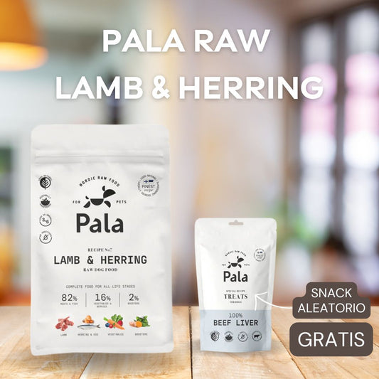 PALA RAW DOG FOOD, Cordero y Arenque, Alimento completo para perros 100% natural secado al aire