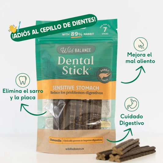 WILD BALANCE Rabbit, Chamomile and Sage Dental Sticks - For Sensitive Stomachs