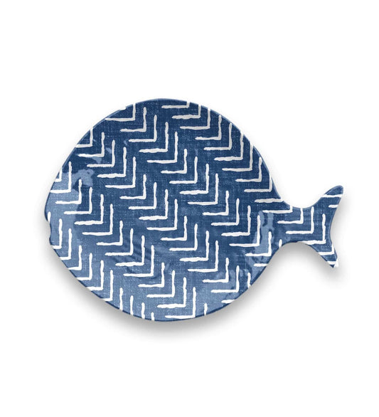 Indigo Fish Plate for Cats