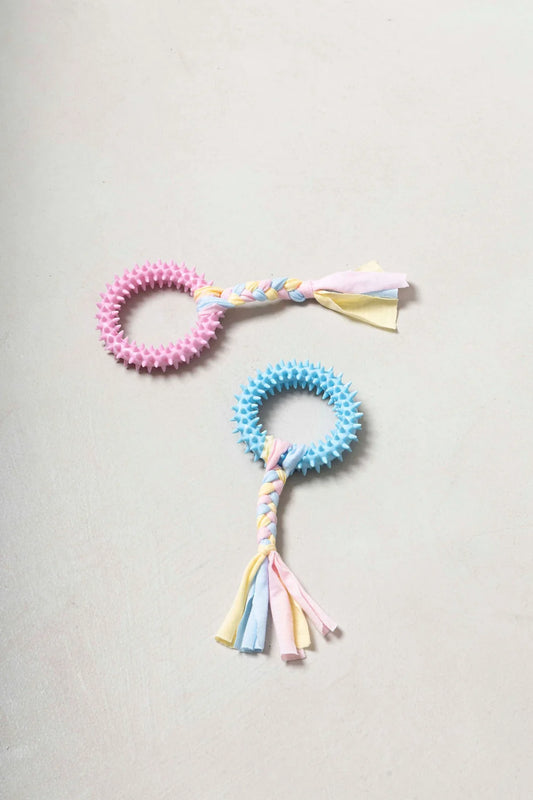 ONLYFRESH Dental Ring Toy with Rope for Dogs