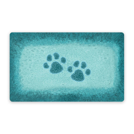 Pawprint Mat For Food and Drink Bowls