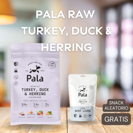 PALA RAW DOG FOOD, Turkey, Duck & Herring, 100% Natural Air-Dried Complete Food for Dogs