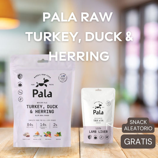 PALA RAW DOG FOOD, Turkey, Duck & Herring, 100% Natural Air-Dried Complete Food for Dogs