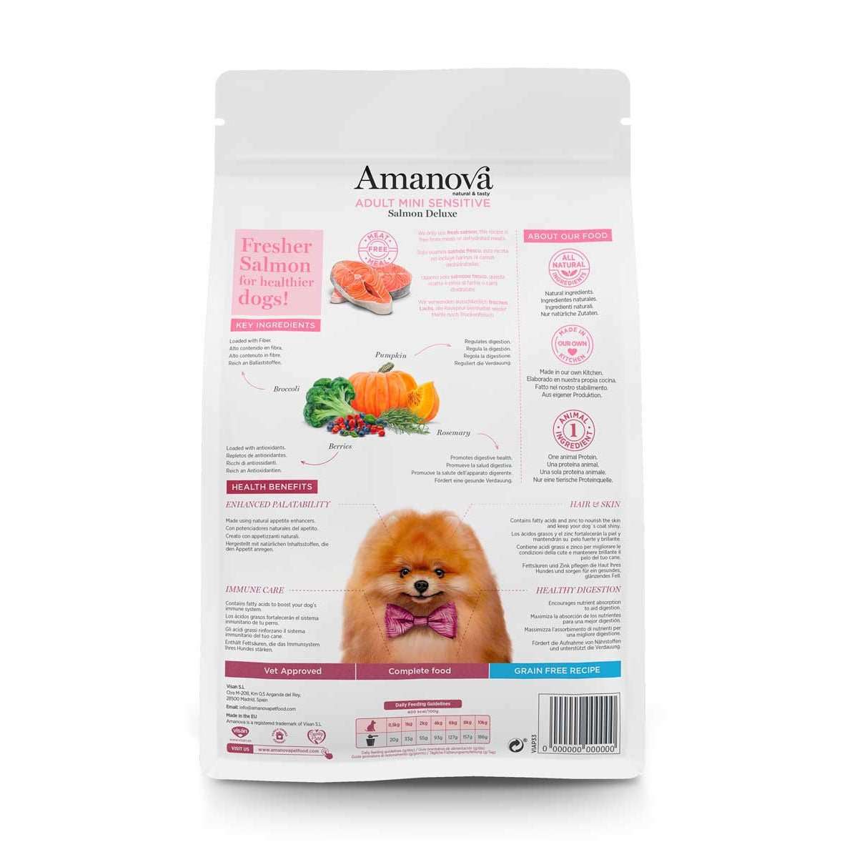 Amanova Adult Mini Sensitive Salmon Deluxe, Grainfree - Okidogi.store