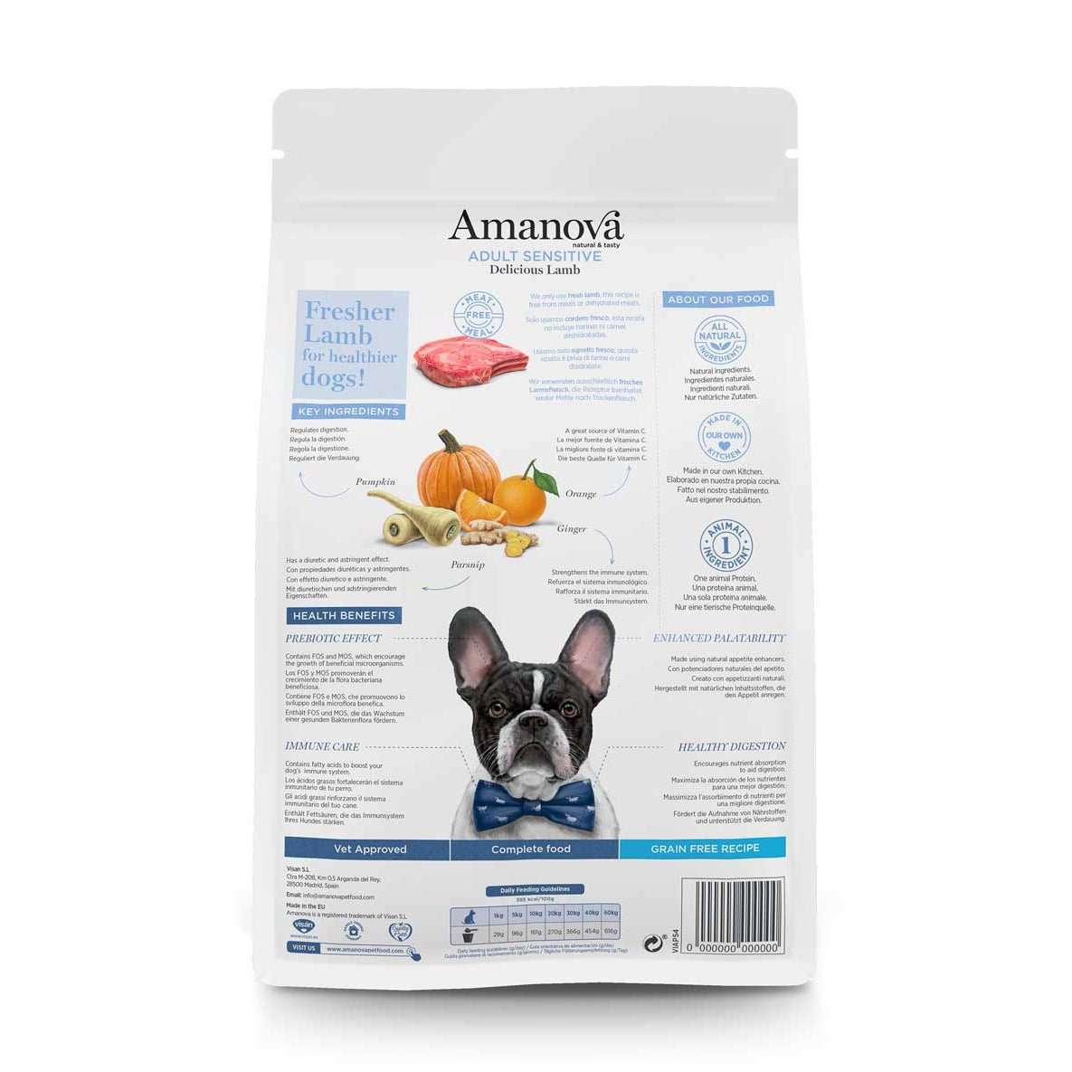 Amanova Adult Sensitive, Delicious Lamb, Grainfree - Okidogi.store