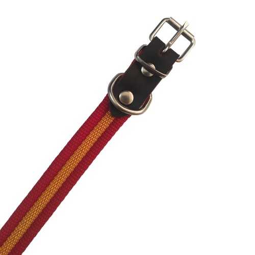 JUCAL Spain Flag Puffed Cotton Collar for Small Dogs