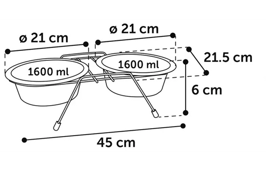 Flamingo Feeding and Drinking Bowl - Large