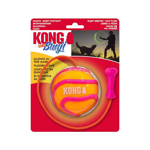 KONG Bunji High-Viz Ball - Floating Toy for Dogs (8cm)