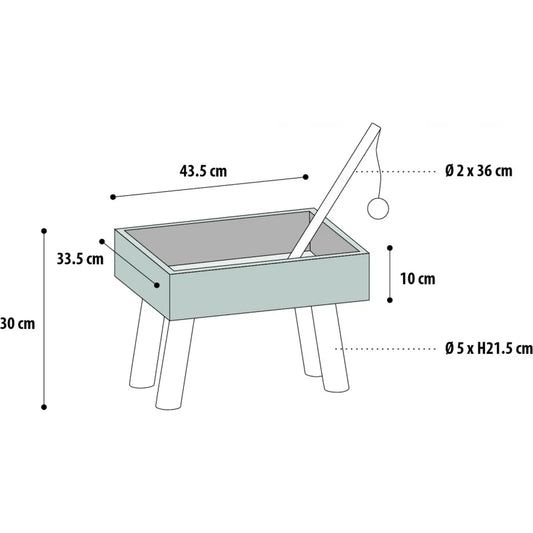 FLAMINGO Scandi Cat Bed with Ball and Scratcher