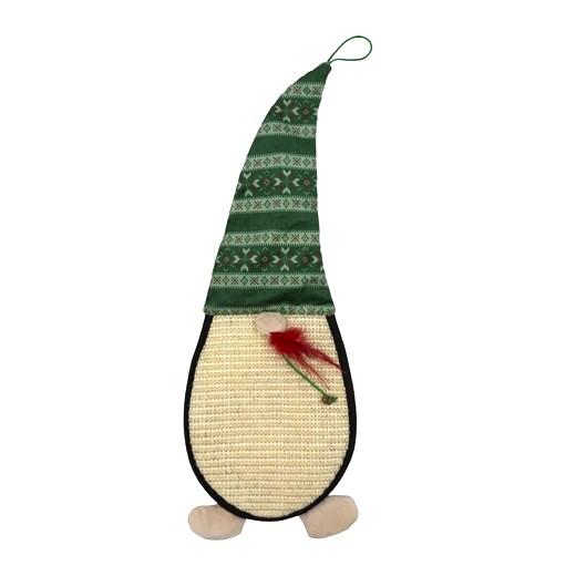 BUBIMEX XMAS Cat Scratcher with Feathers and Bell (21x56cm)