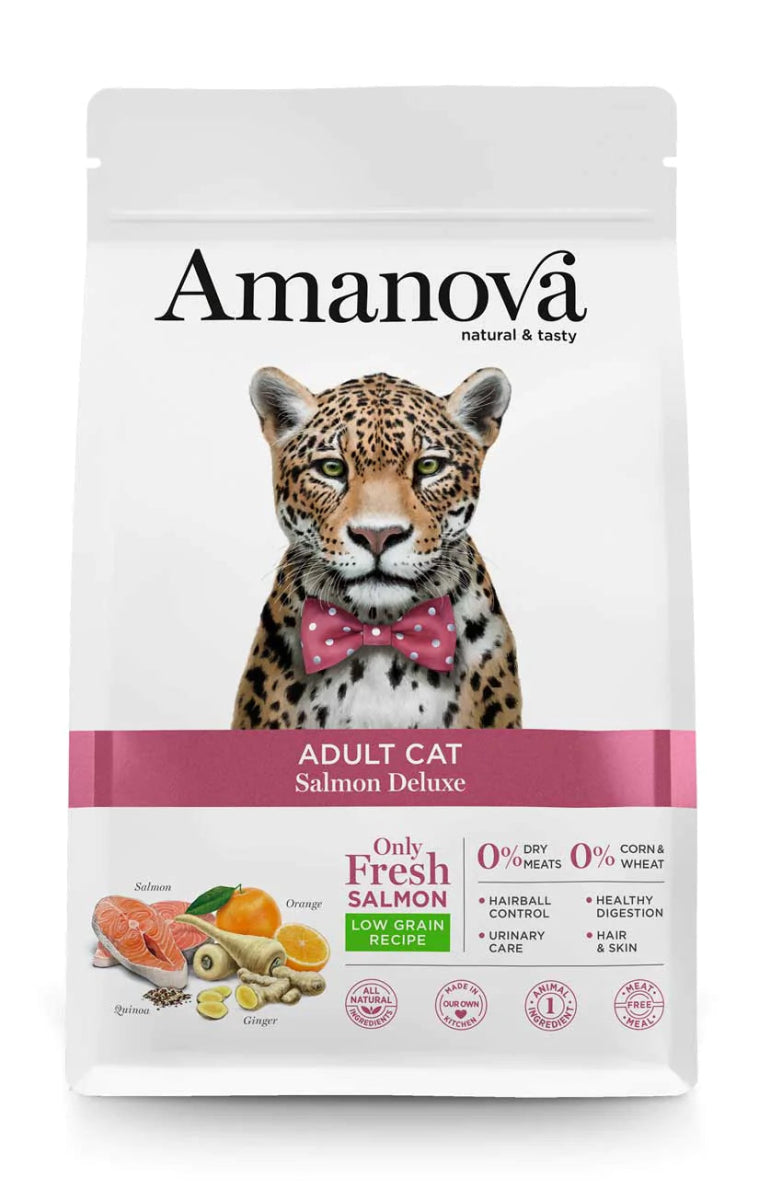 Amanova Adult Cat Salmon Deluxe, Grainfree 1,5kg - Okidogi.store