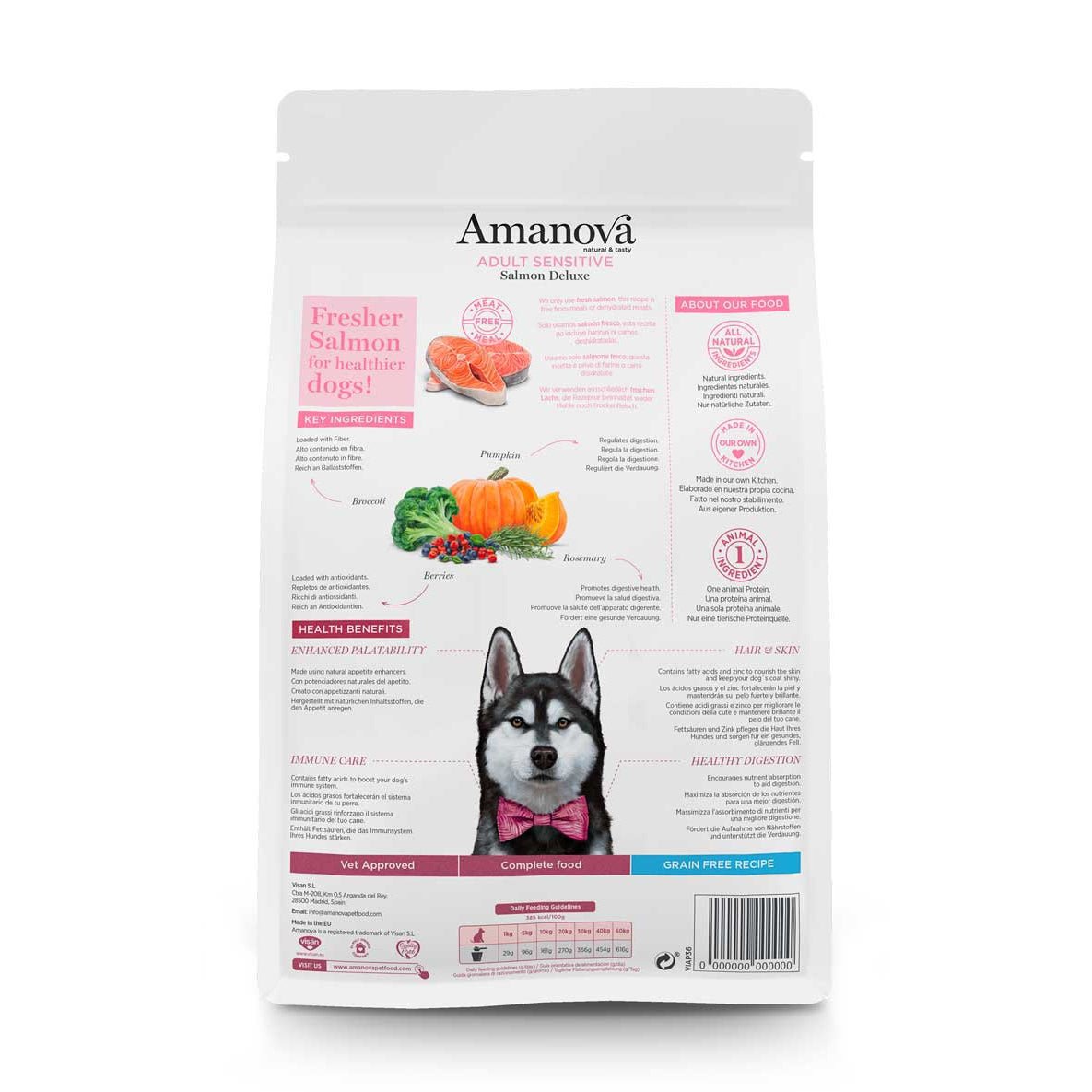 Amanova Adult Sensitive, Salmon Deluxe, Grainfree - Okidogi.store