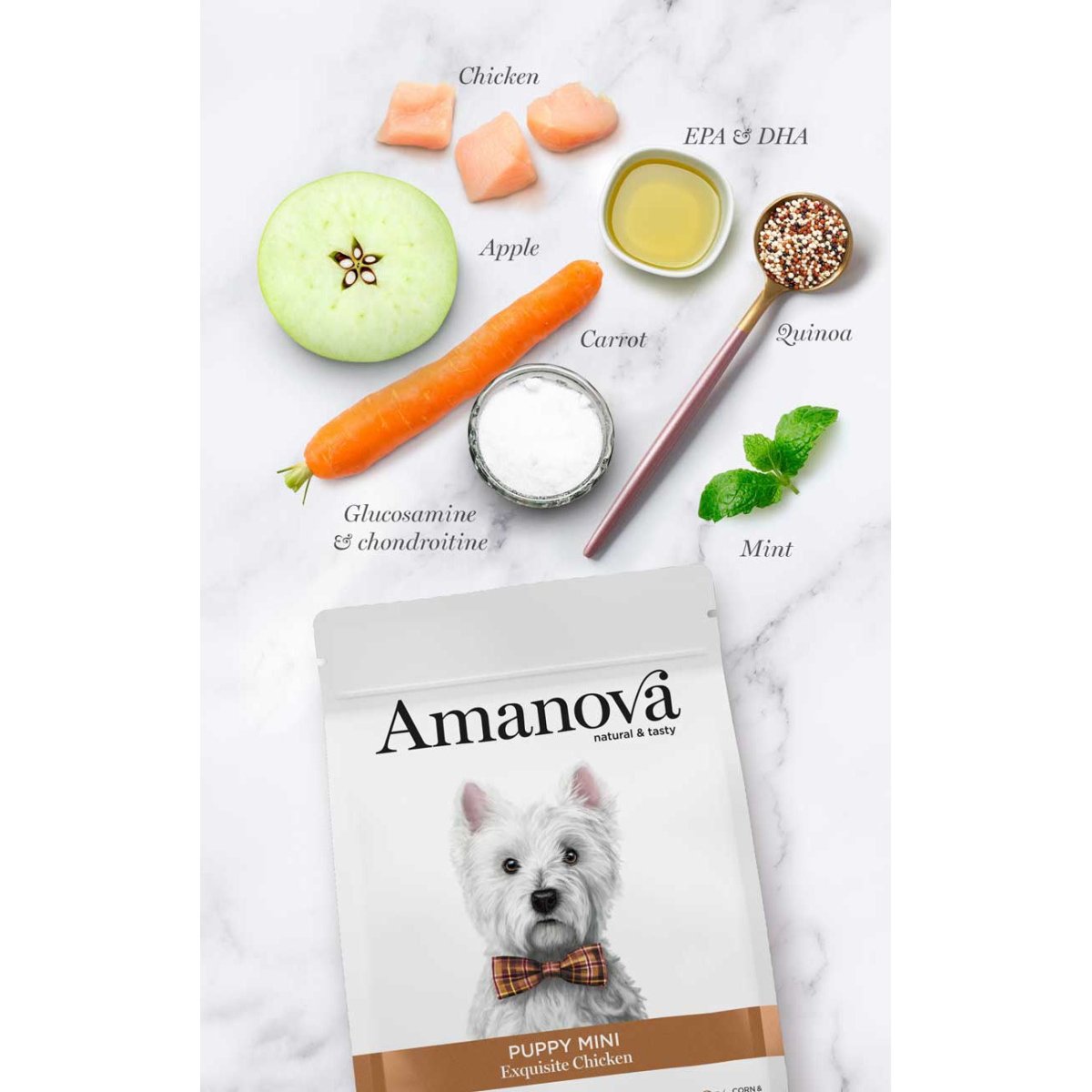 Amanova Puppy Mini, Exquisite Chicken 2kg - Okidogi.store