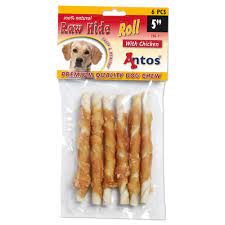 Antos Raw Hide Roll With Chicken 6pcs - Okidogi.store