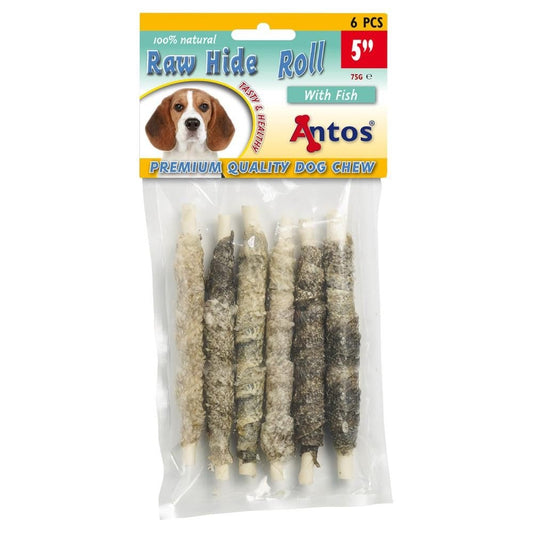 Antos Raw Hide Roll with Fish 6 pcs, 75g - Okidogi.store