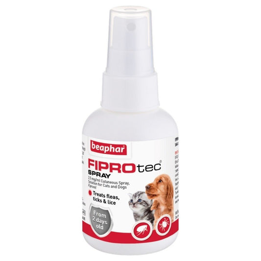 Beaphar Fipro tec Spray, Flea and Tick Spray for Pets 100ml (Best Before 11.11.2023) - Okidogi.store